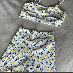 Z Supply Active Lemon Print Set workout